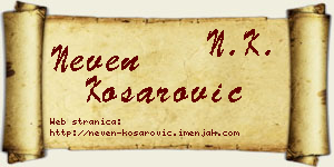 Neven Košarović vizit kartica